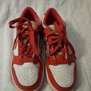 Red and White Sneakers